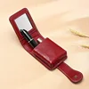 Elegant Mini Cosmetic Case with Mirror Portable Makeup Pouch with Snap Closure Versatile and Stylish for Daily Use and Travel 4