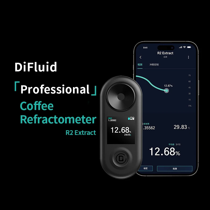 

Цифровой измеритель TDS для кофе DiFluid R2, портативный высокоточный рефрактометр для эспрессо, водонепроницаемость IP67