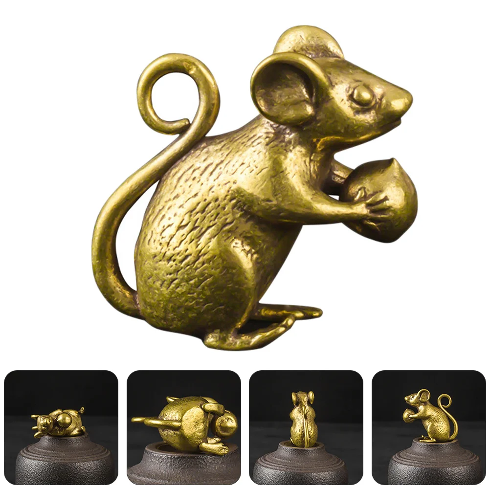 

Brass Mouse Charm Jewelry Making Charm Copper Rat Pendant Keychain Pendant Zodiac Keychain Pendant Rat Charm DIY Accessories