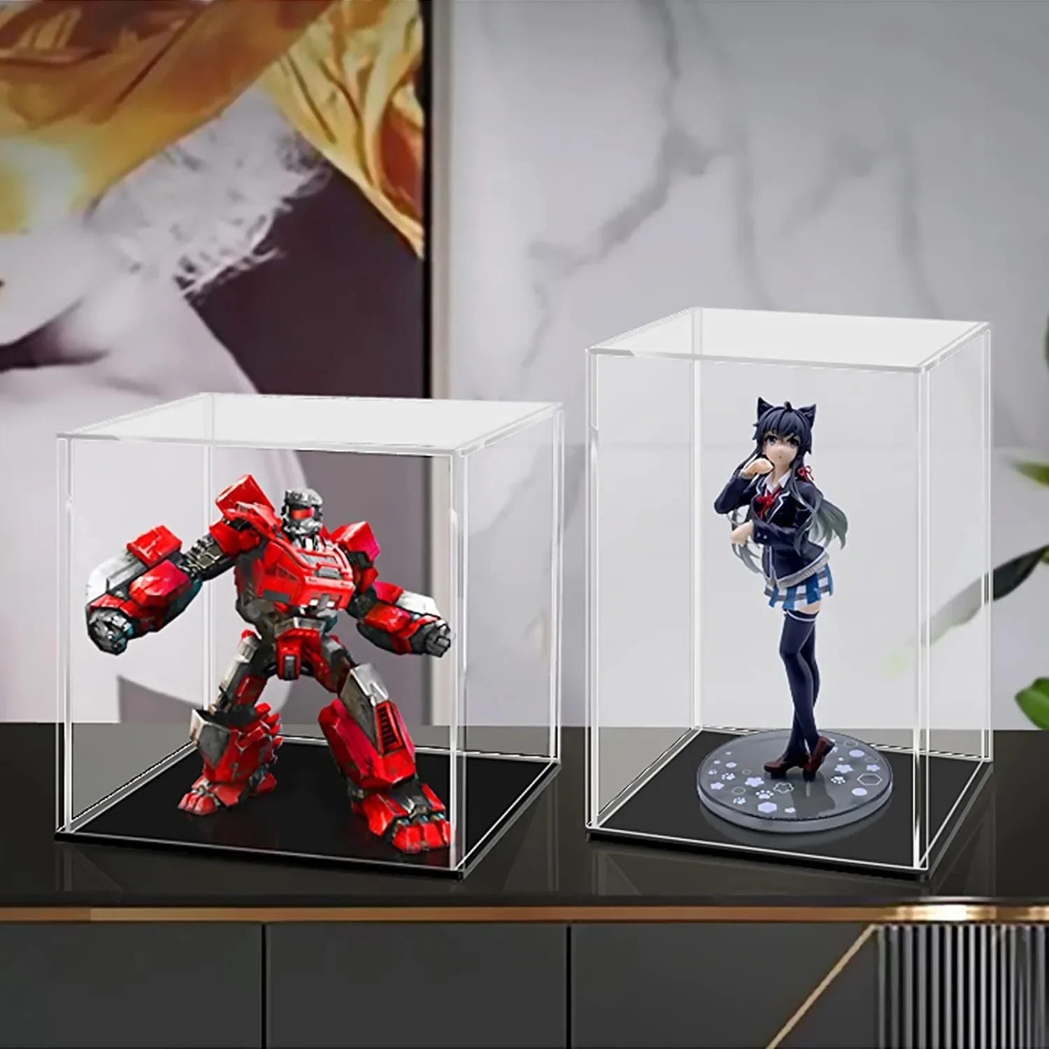 Acrylic Display Stand Acrylic Display Case Acrylic Display Box Display Stand Transparent Acrylic Display Box Model Display Cabinet Dustproof Doll Figure Transparent Blind Box Protection Storage Rack