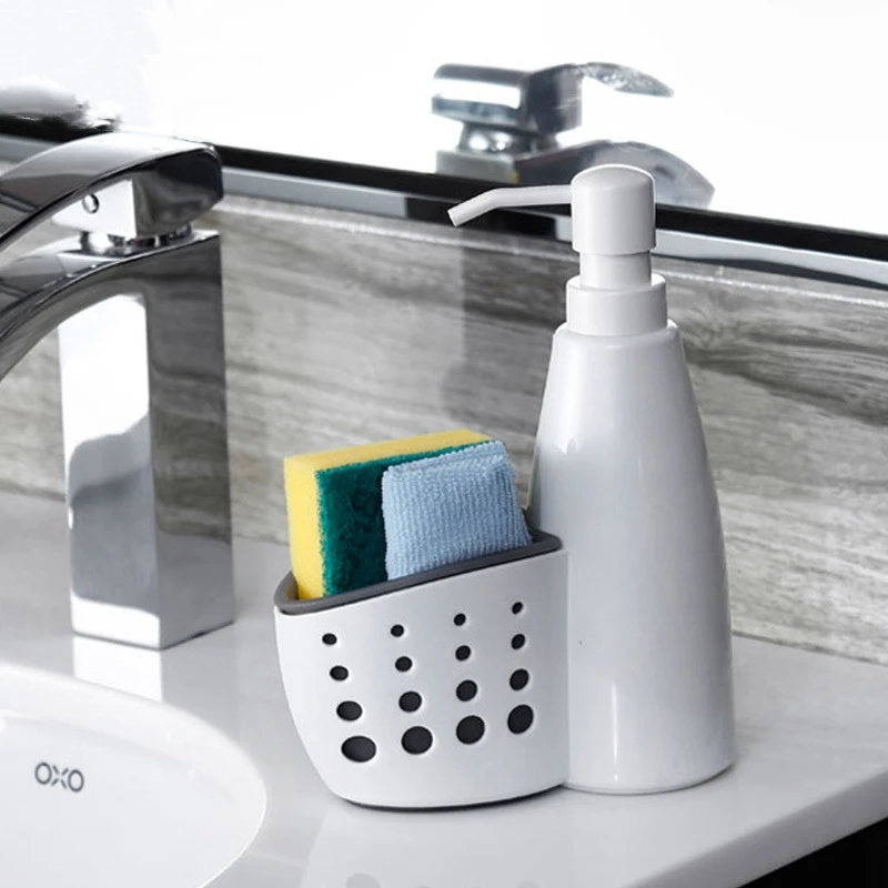 Multifunction Liquid Dispenser Home Detergent Storage Box Sponge Drain Rack Container Drainboard Soap Dish Organizer 2 In 1 soap dispenser hand sanitizer dispenser shampoo dispenser soap dispenser bottle soap liquid box foaming soap dispenser foam pump bottle
