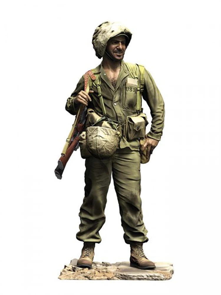 Neues unmontiertes 1/16 120MM Soldat US Marine 1945 120MM Resin Kit DIY Spielzeug Unbemaltes Resinmodell