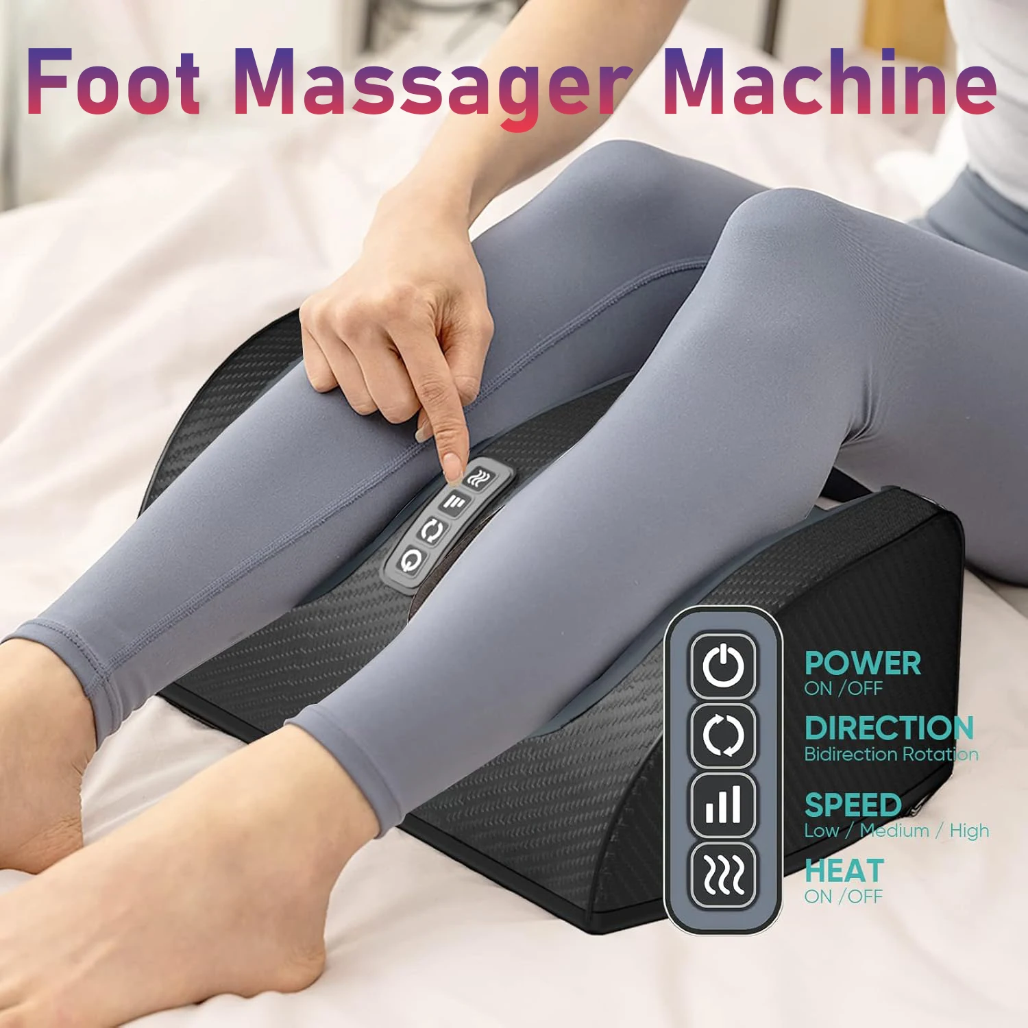 Electric Foot Massager Kneading Foot Hot Compress Machine Constant Temperature Shiatsu Massage Care Foot Machine Tool Household