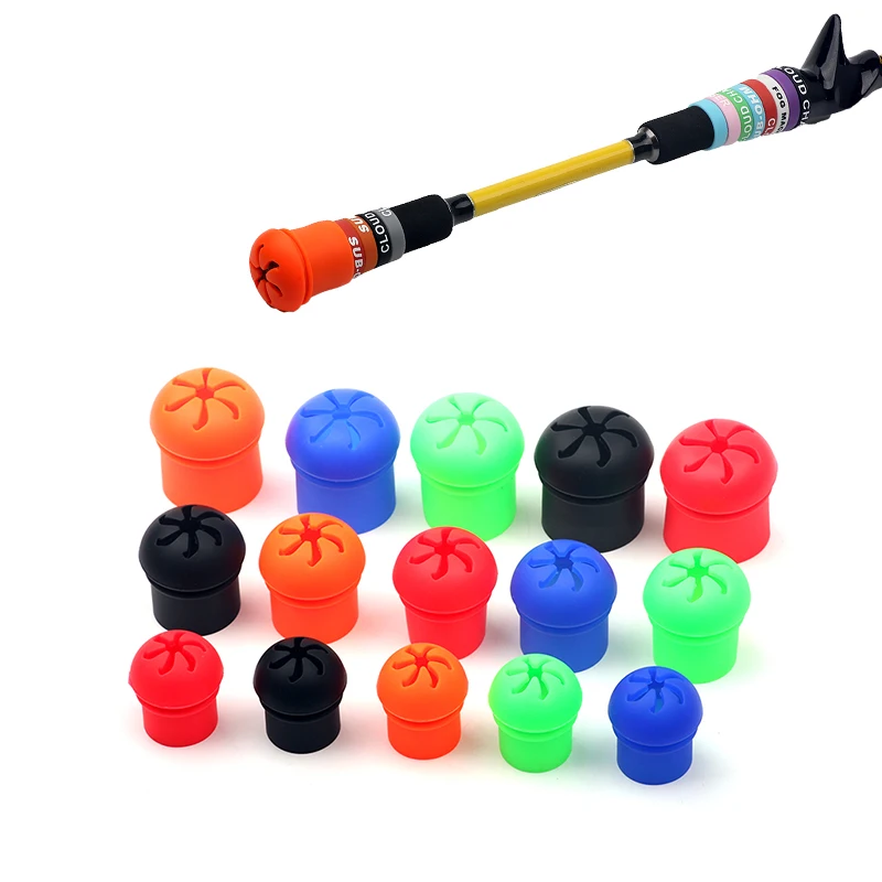 Protège-bouchon en silicone pour canne à pêche - Étui protecteur de manche en gel de silice pour leurres