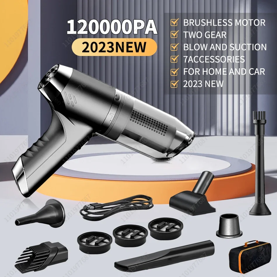 Aspirapolvere Per Auto Senza Fili Aspirazione Forte Aspirapolvere Portatile Portatile Per Auto Casa E Auto Mini Aspirapolvere A Doppio Uso Elettrodome