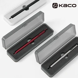 KACO Metal Sign Pen 0.5mm Black Ink Gel Pens caneta канцелярия High-quality Stationery With Pen Clip for Student Office Business