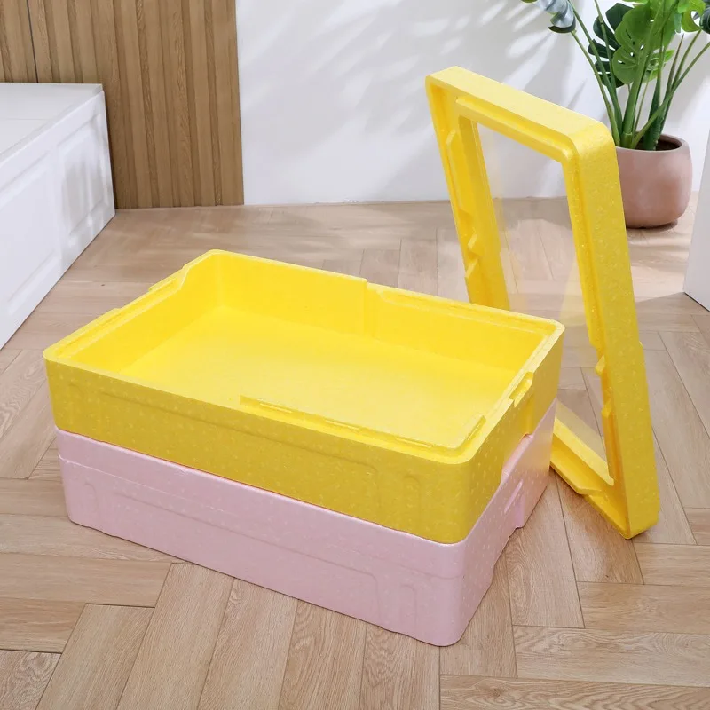 Outdoor Refrigerated Commercial for Tiramisu Cake Special Transparent box cover Layered Stacking EPP Food Grade Cold Storage Bo