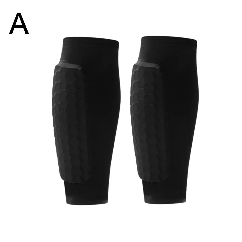 2pcs Soccer Football Shin Guard Pads Honeycomb Running Sports Outdoor Leg Leg Sleeves Gear Guard Support Calf Protec L7F4
