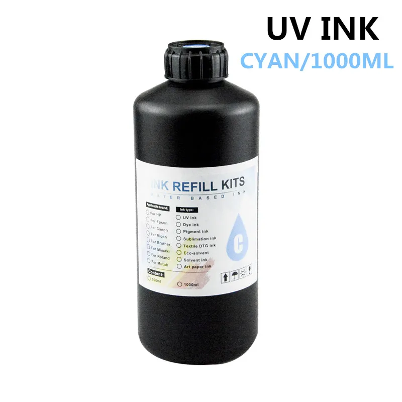 1000ML UV Hard Ink for Epson XP600 TX800 XP-600 L800 L805 L1800 R290 R300 1390 1400 1410 1430 DX5 DX7 DX10 Printer