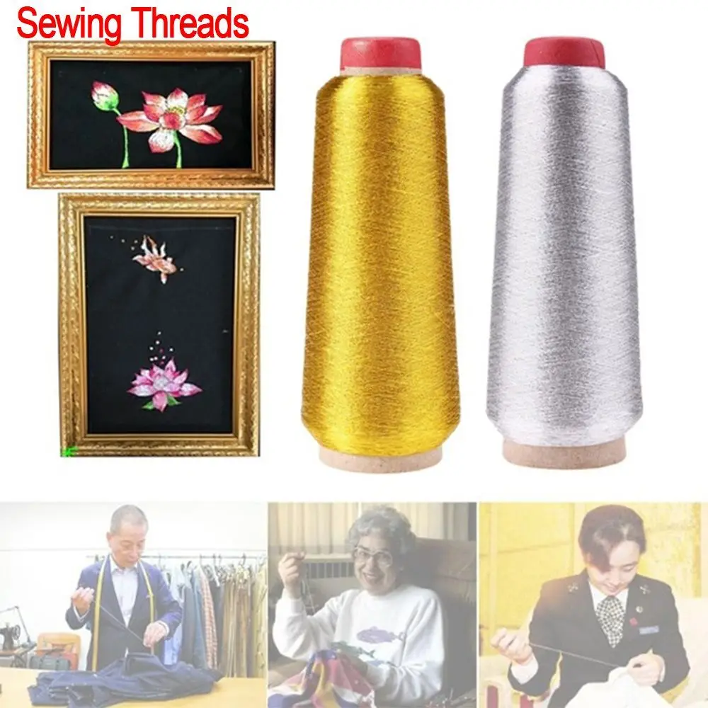 Luxurious Metallic Gold & Silver Embroidery Threads - 3000M High-Quality Sewing and Cross-Stitch Yarn