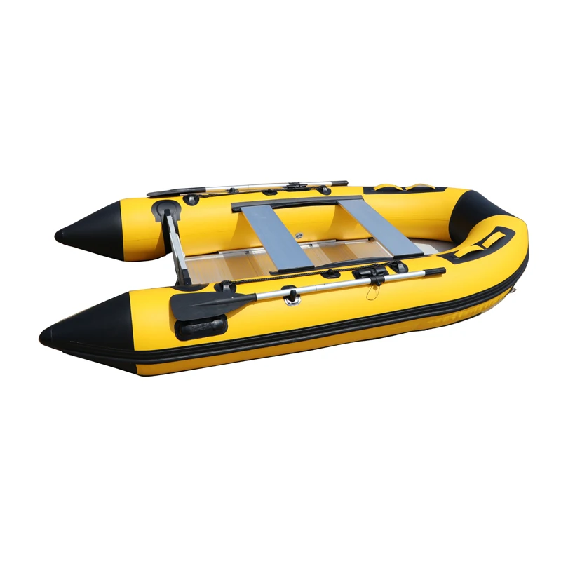 Thickened inflatable fishing boat 380cm kayak assault boat waterproof folding rowing assault