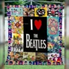 Rock Band Music Soft Flannel Blanket B-Beatles Signature Throw Blanket Soft Art Poster Bedspread Sofa Air Conditioner Cover 4