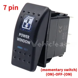Waterproof Dual LED Rocker Switch for Car, Boat, or Caravan (15.POWER WINDOW)