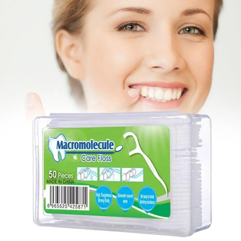 Plastic Disposable Dental Floss Picks for Oral Care
