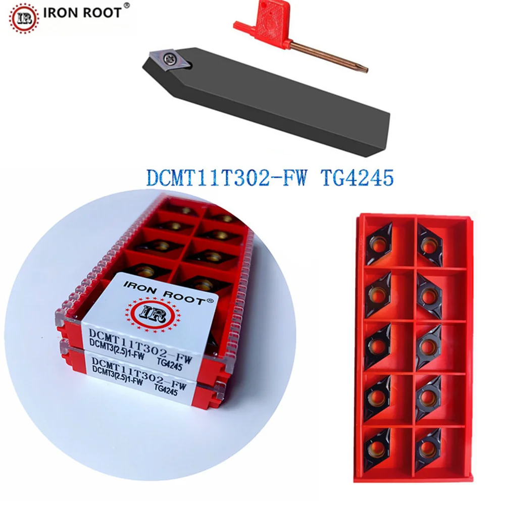 

IRON DCMT070204,DCMT070208,DCMT11T302,DCMT11T304,DCMT11T308 HQ,TG4245 CNC Lathe Turning Tool Carbide Turning Insert For SDJCR