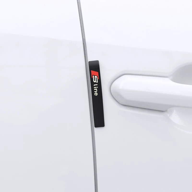 6-Piece Rubber Strip Car Door Anti-Collision Protective Stickers