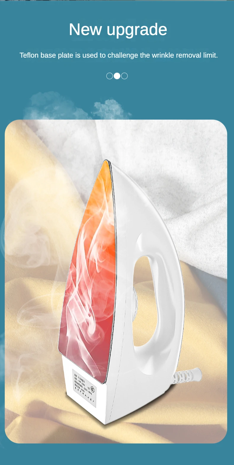 Description Picture 5 of itemElectric iron household hand-held small steam mini for clothes ironing machine hanging appliances portable electric wet and dry