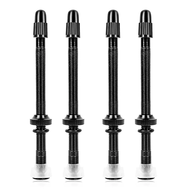 ABME 4Pcs 자전거 튜브리스 Presta 밸브 스템 알루미늄 합금 80Mm 밸브 코어 제거 도구 포함