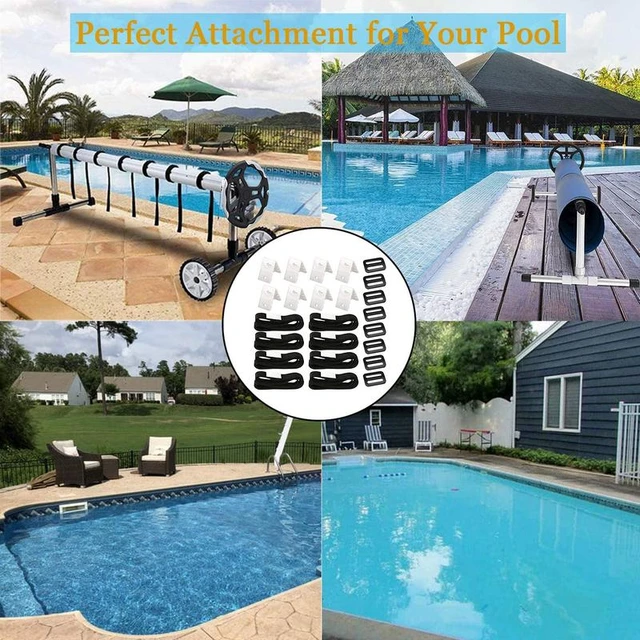 Pool Cover Reel Straps Roller Attachment Straps Kit Universal Solar Blanket  Clips With Hoop For In Ground Swimming Pool Outside - AliExpress