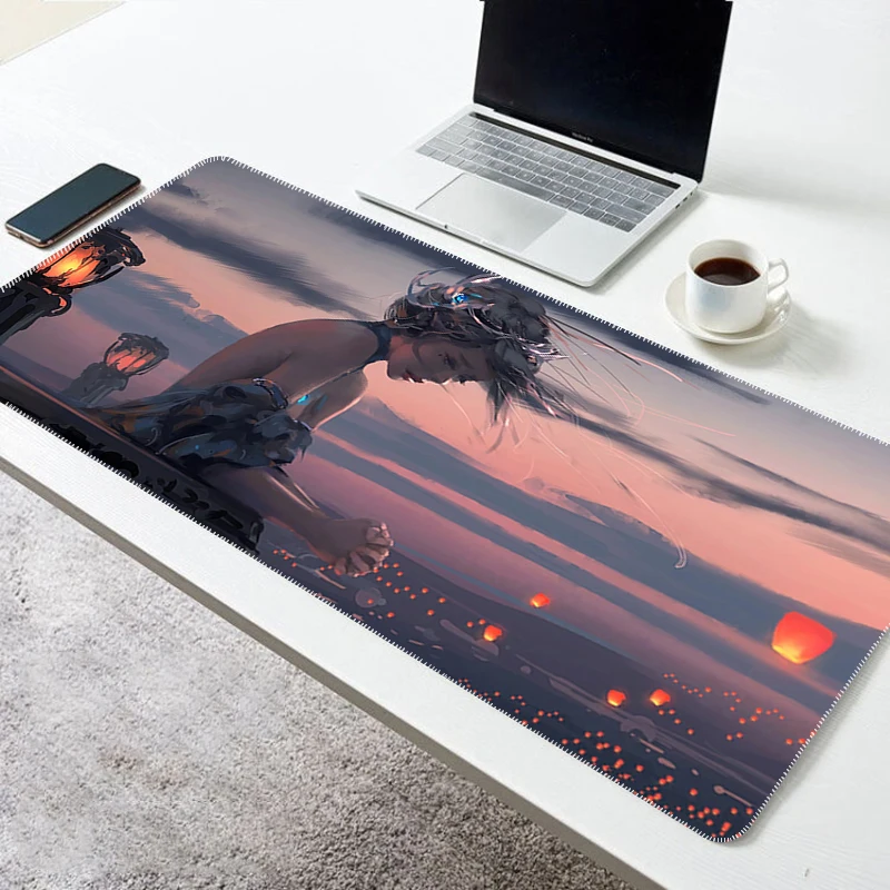 

Gaming Xxl Mouse Pad Large Ghost Blade Mousepad Anime Desk Mat Pc Cabinet Games Computer Desks Office Accessories Gamer Keyboard