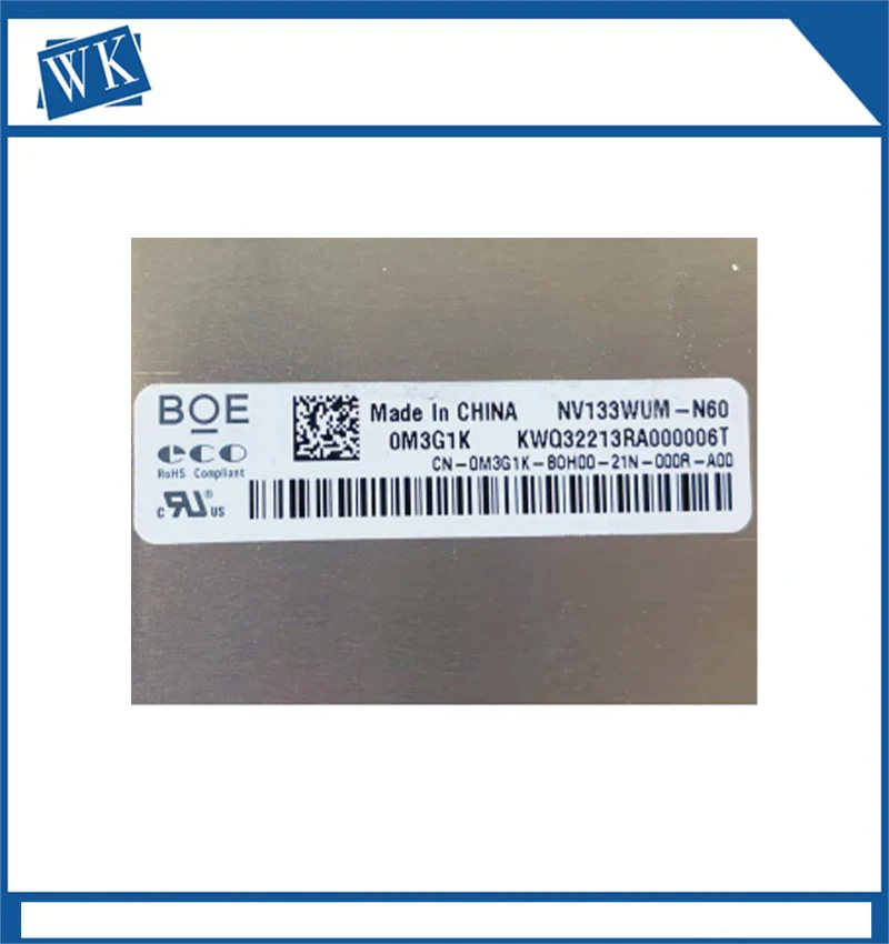 Painel de Exibição do Portátil Ips Slim Fit 13.3in Nv133wum-n60 03fndy M133nw4j r2 B133uan01.1 - Imagem 2