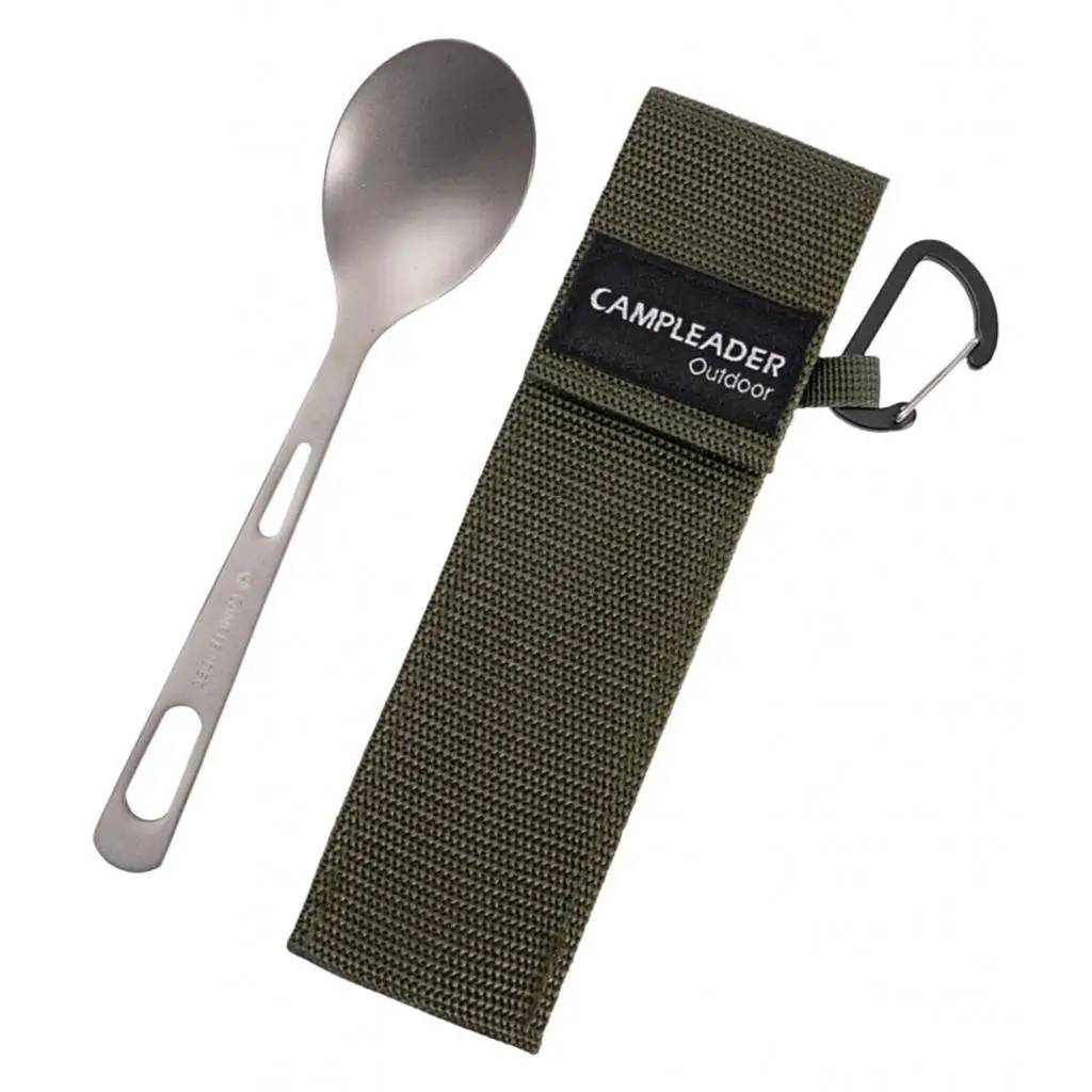 Titanium Camping Tableware Camping Utensils Metal for Backpacking Picnic 3