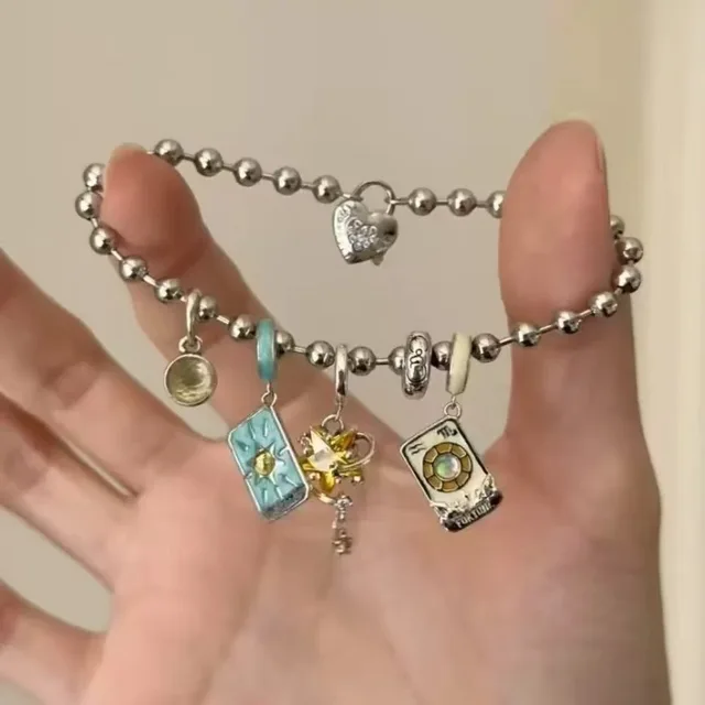 Trend Vintage Vintage Tarot Square Cards Star Sun Moon Bracelet For Women Fashion Jewelry Minimalist Accessories Wholesale Party
