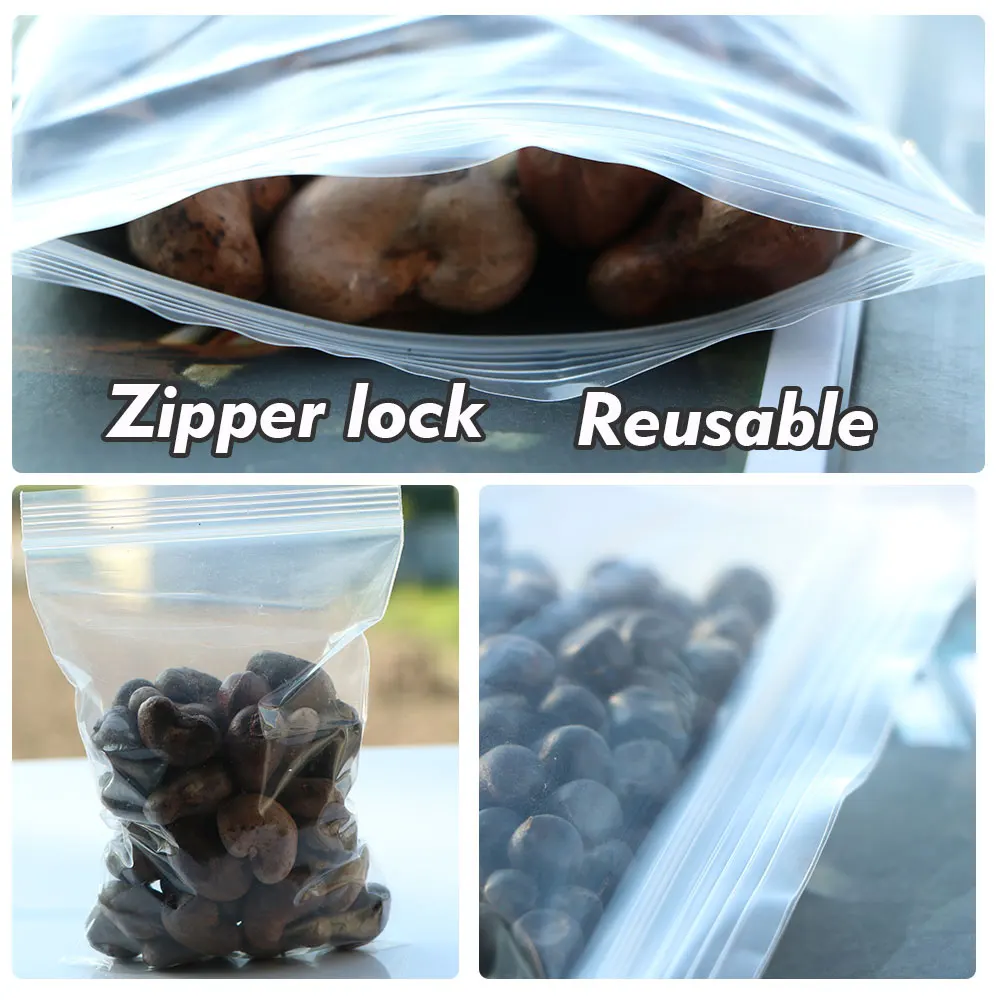 0.1mm Thick Reclosable Zip Lock Plastic Bags Transparent Vacuum Storage Bag for Home Supermarket Food Seal Organizer Ziplock Bag 4