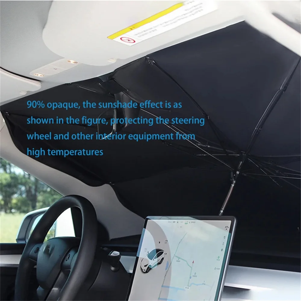 Premium UV Protection Foldable Car Sunshade Umbrella