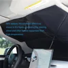 Rubber Sunshade Umbrella For Car Uv Protection Folding High Shading Car Umbrella Front Windshield High Shading Silver Sunshade 3