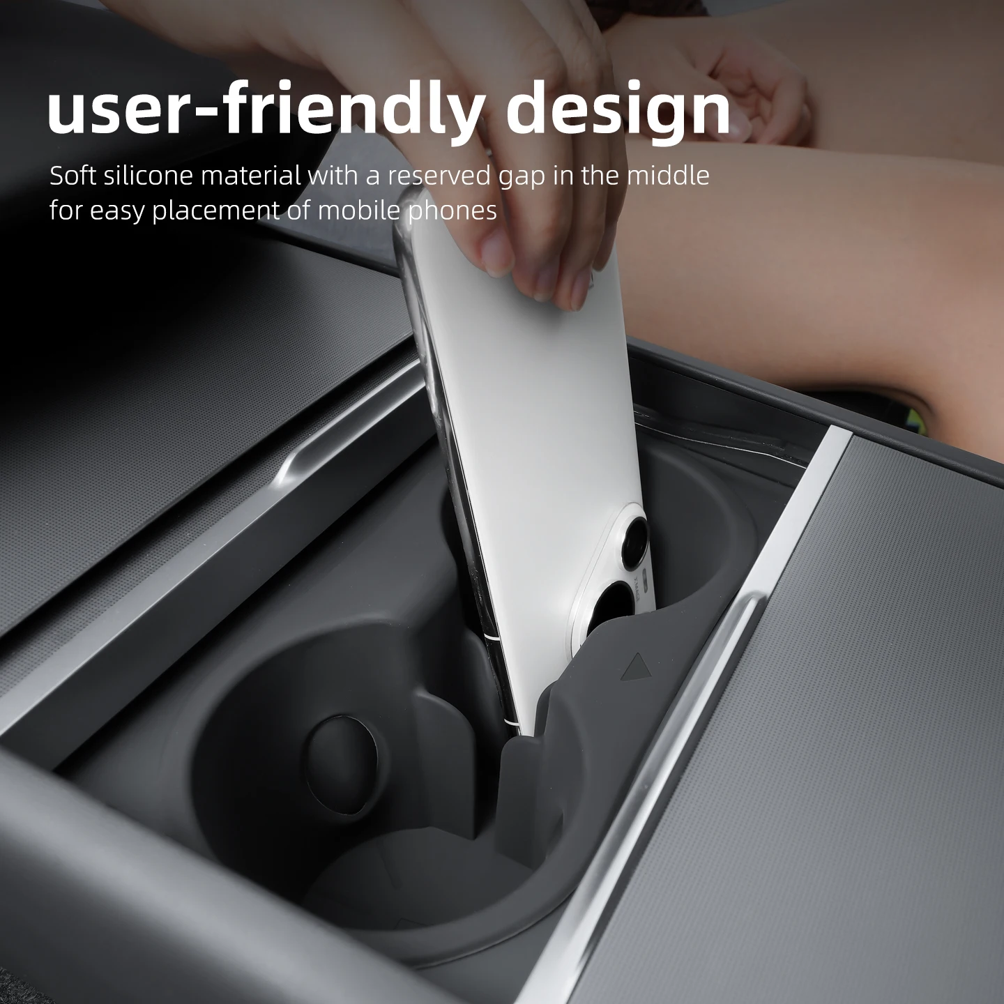 테슬라 모델 Y 주니퍼 YL 2026용 실리콘 컵홀더, 센터 콘솔 컵홀더, 차량용 실내 액세서리