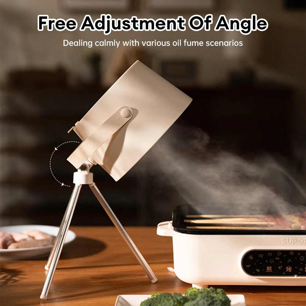 USB Desktop Mini Range Hoods Portable Exhaust Fan Small Kitchen Hood Extractor Barbecue Large Suction Cooker Hood