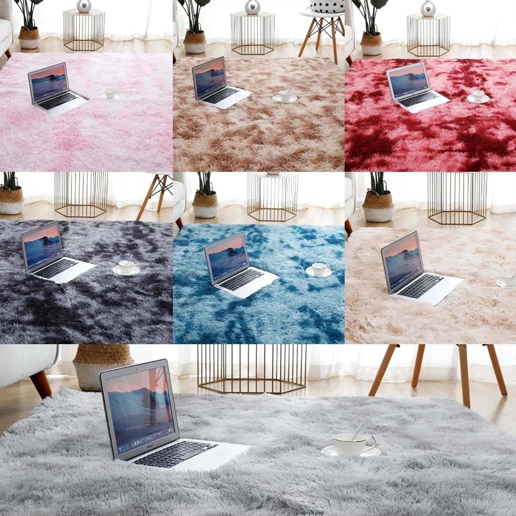 RULDGEE Soft Velvet Mat Thick Carpet for Living Room Plush Alfombra Children Bed Room Fluffy Floor Window Bedside Home Decor Rug