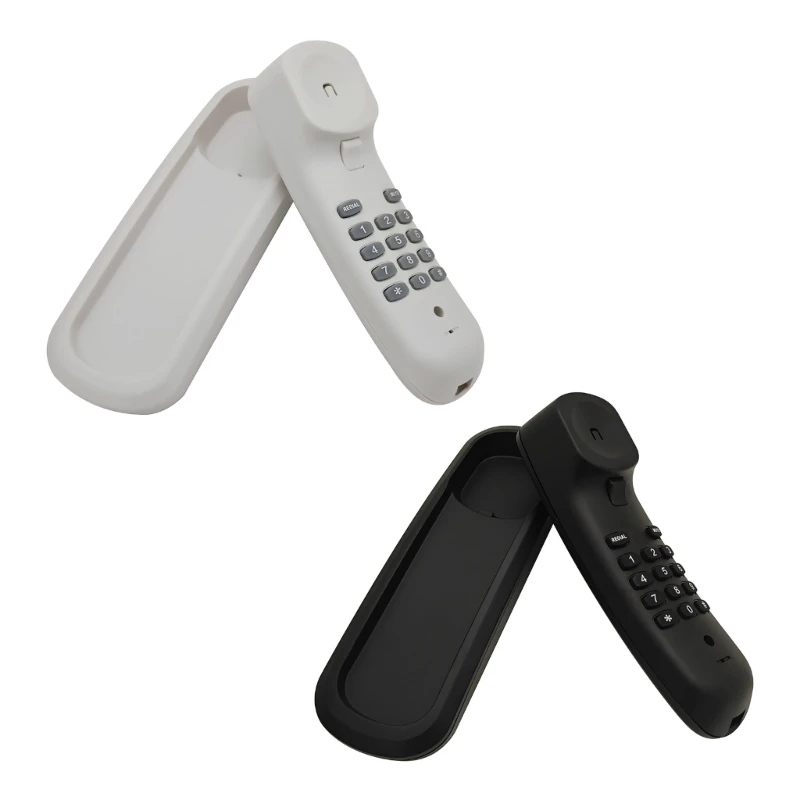 

Fixed Landline Wall Telephone Portable Mini Phone Wall Mountable Telephone P9JB