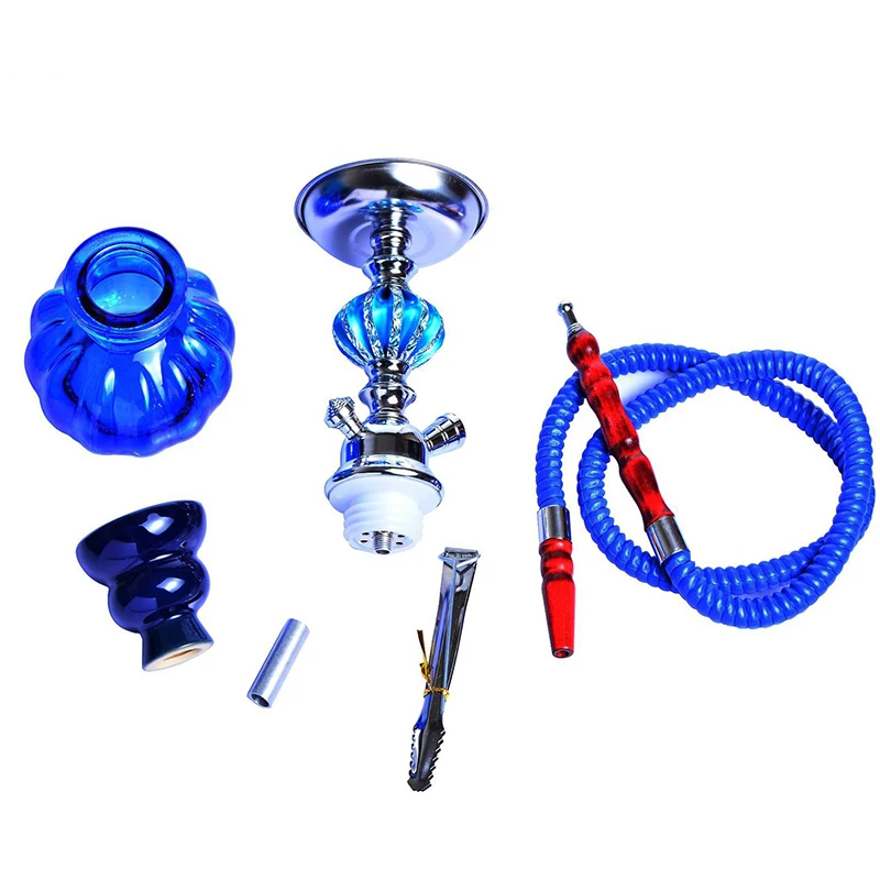 Hookah Accessories Hookah Pipes Hookah Set Smoking Pipe Kit Travel Arabian Hookah Set Glass Hookah Shisha Single Hose pipe Ceramic Bowl Accessories Birthday Gift Home Decoration