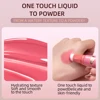 QIBEST Liquid Contour With Cushion Applicator For Cheeks Tint Natural Shimmer Finish Moisturizing Creamy Liquid Blush Highlight 4