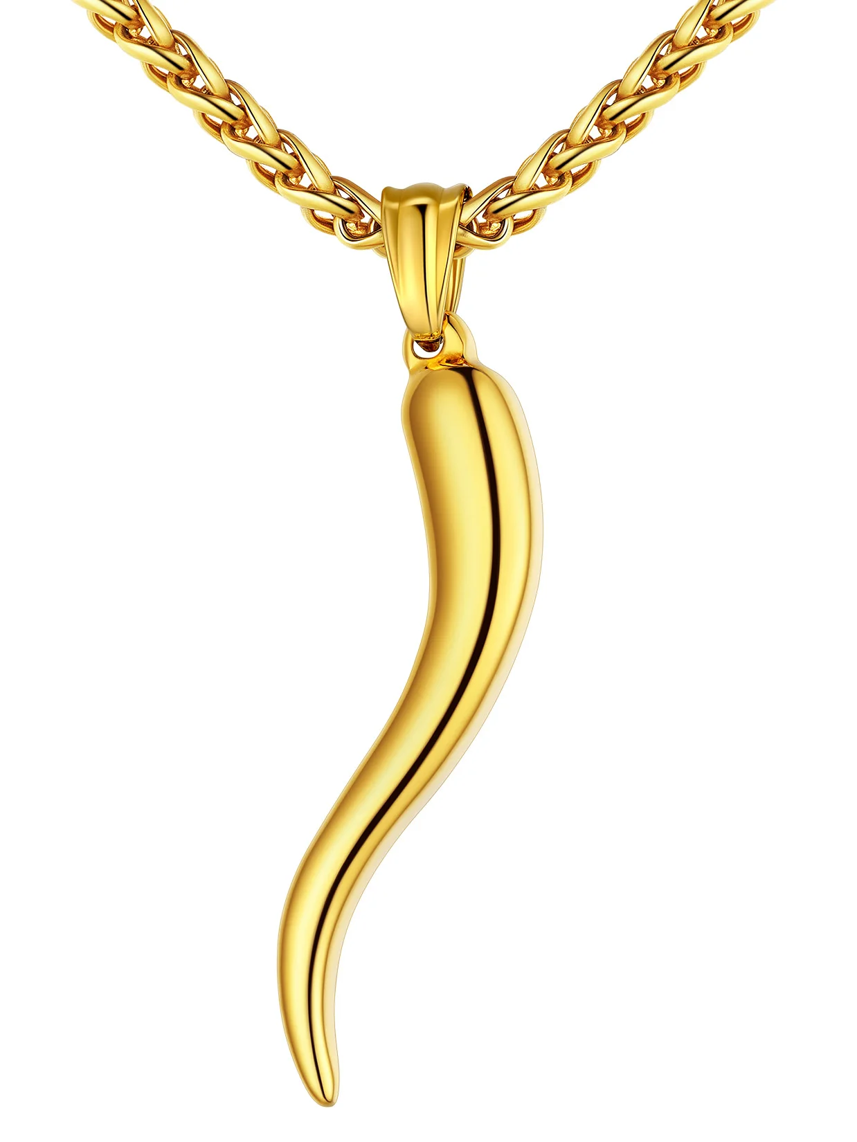 【YOURNUS】Ethnic Horn Necklace YOURNUS】Ethnic Horn Necklace Sterling Silver Two-tone