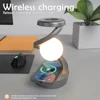 LED 360° Rotating Night Light With Wireless Charger Cordless Desk Lamp Rechargeable LED Levitating Night Light For Living Room 5