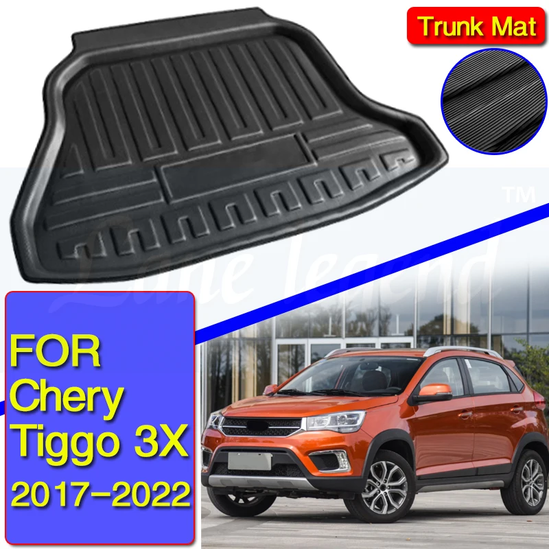 Fit For Chery Tiggo 3X 2017-2022 2019 2020 Rear Trunk Tray Boot Liner Cargo Mat Pad Floor Carpet Mud Kick Trunk mat Non-slip Pad