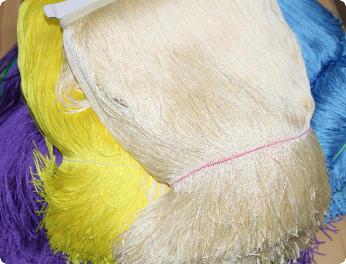 15cm 20cm 30cm width Polyester Dense Tassel Fringe Trimming Lace curtain Latin stage dance skirts garments Accessories AG12-3