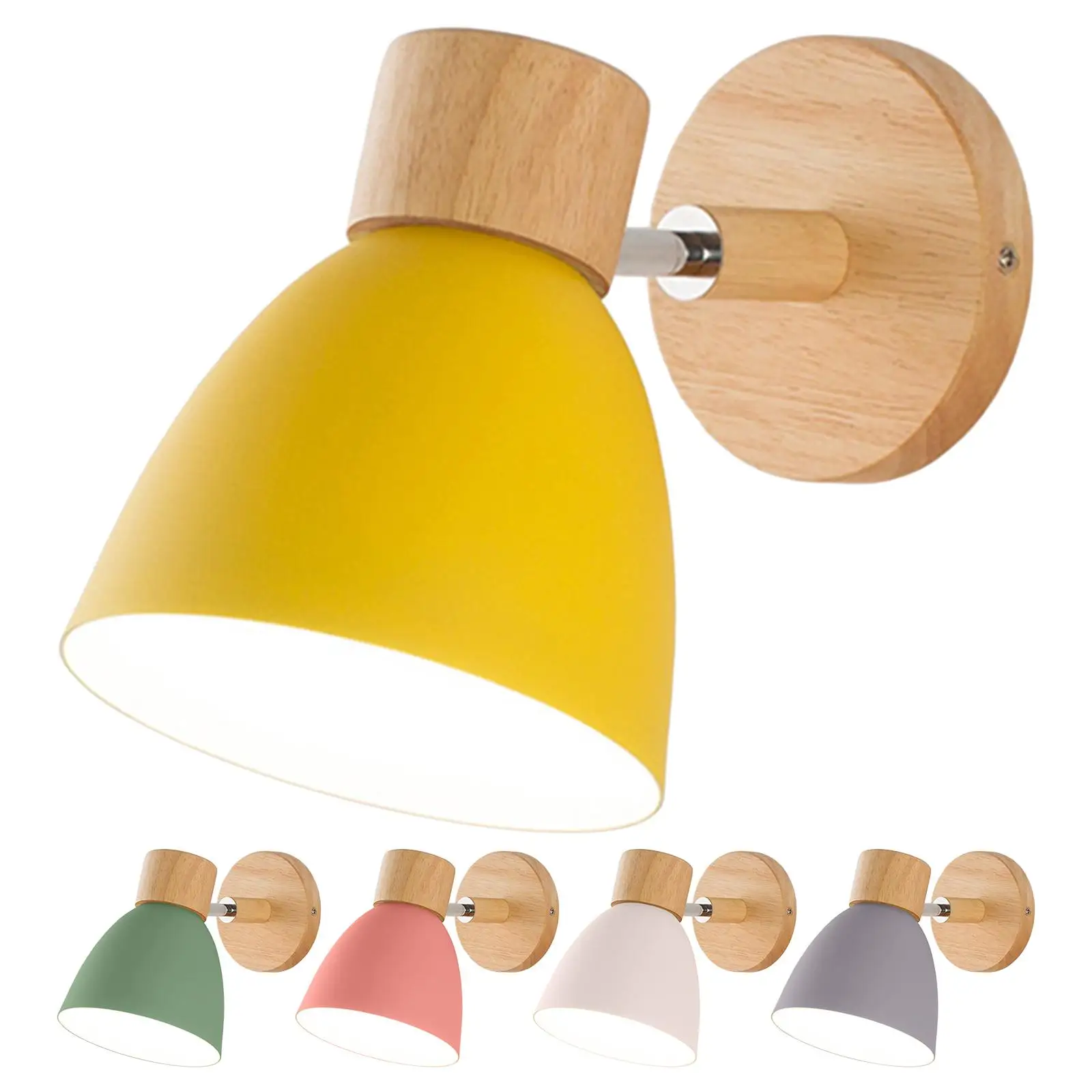 Nordic Style Wall Sconce with Adjustable Light for Bedroom and Living Room Decor