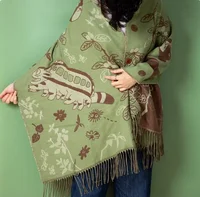 Niche Design Scarf Shawl Fashionable Versatile Cute Cartoon Thickened Double-sided Winter Warm Button Scarf Girls Dual-purpose - Image 4