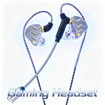 Auricolari da Gaming con Microfono HD, Cuffie Cablate con Bassi HiFi, Auricolari con Gancio per Orecchio, Cuffie con Riduzione del Rumore