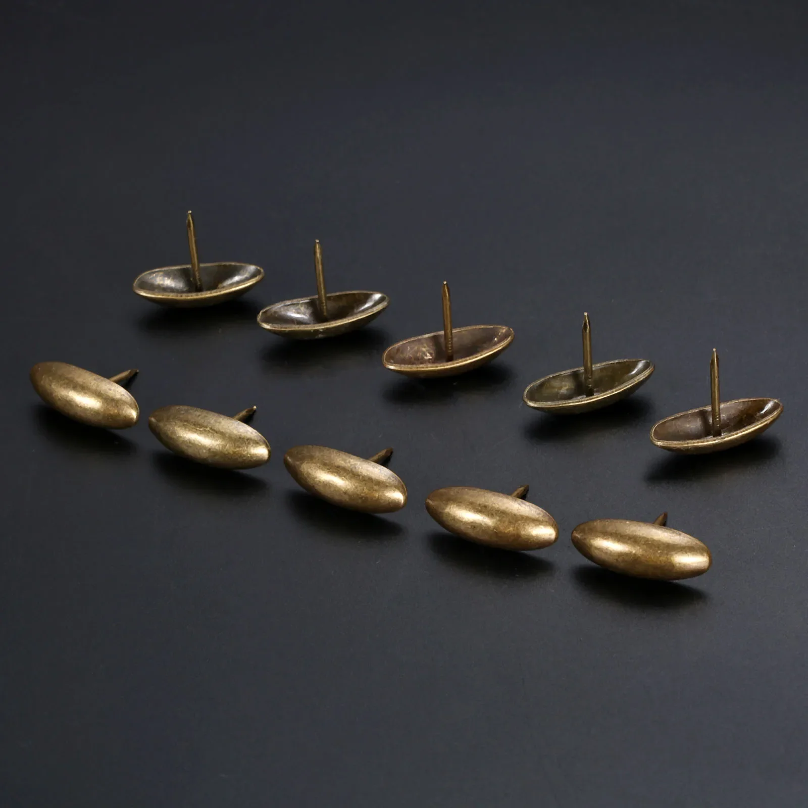 10Pc upholstery nail 30*25mm Retro Olive head upholstery nails Jewelry wooden box drum door sofa furniture decoration tack stud pushpin doornail