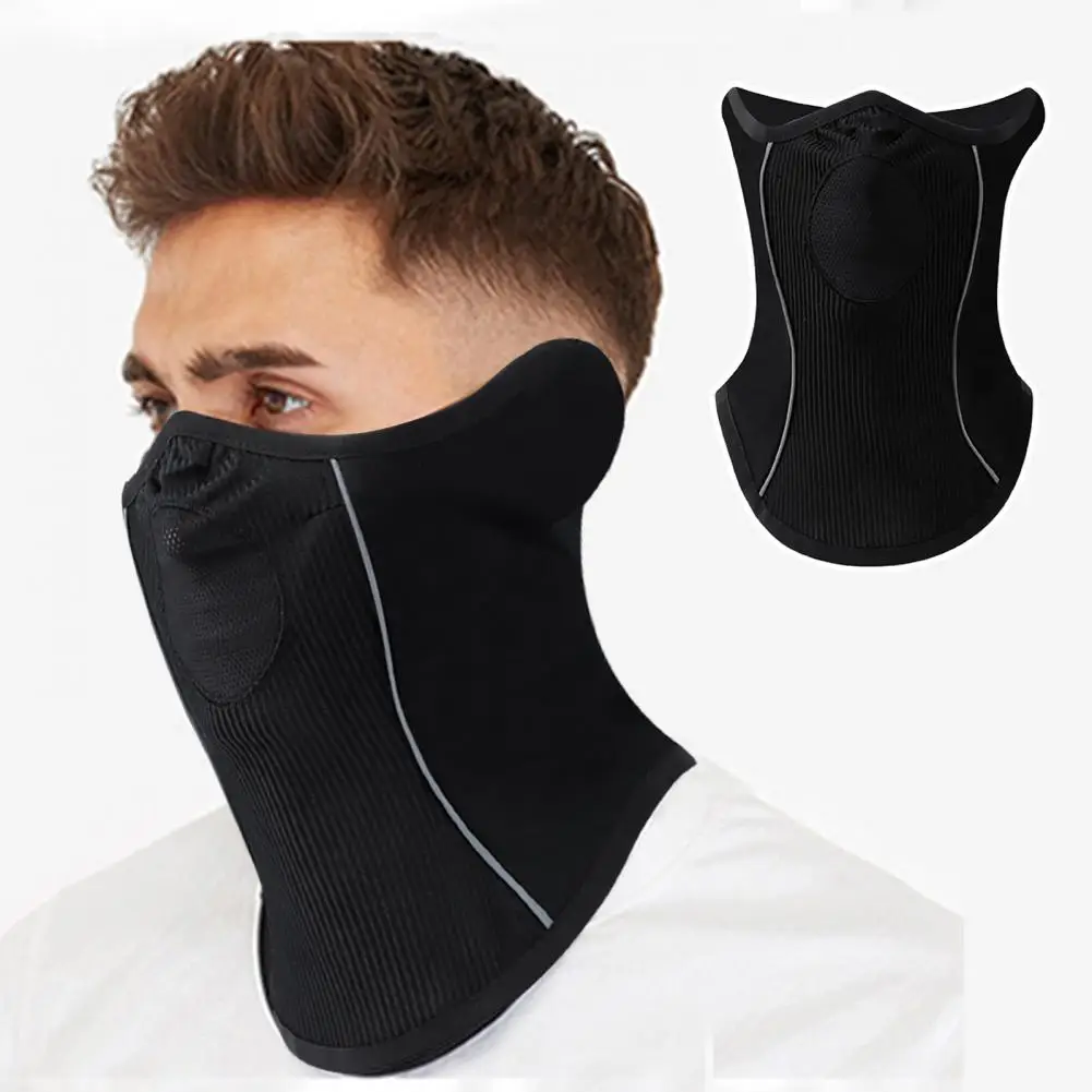 Breathable Mesh Neck Gaiter Quick-drying Fabric Outdoor Riding Warmer with Fleece Lining