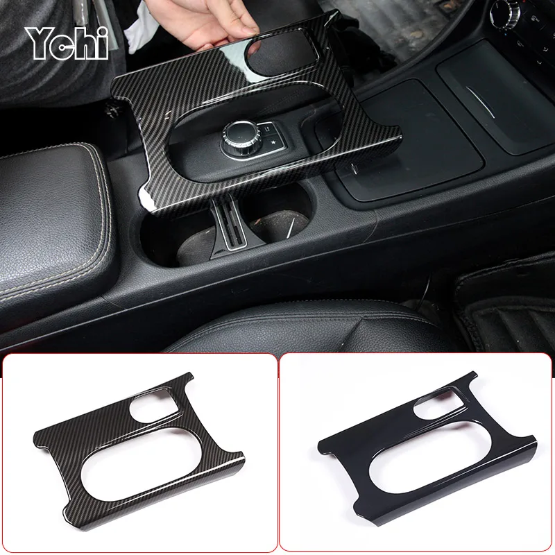 

LHD RHD For Mercedes Benz A/GLA/CLA Class C117 W117 W176 X156 2012-2018 AMG ABS Carbon Fiber Cup Holder Cover Trim Accessories