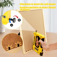 Nail Gun for Woodworking Furniture Heavy Duty Construction Stapler Picture Frame Staple Gun With Staples Metal Hand Tool 2