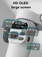 AOCHUAN Smart X2 Handheld Gimbal 3 Axis Stabilizer Built-in 20cm Extension Rod LED Display Phone Holder For iPhone Smartphone - Image 4