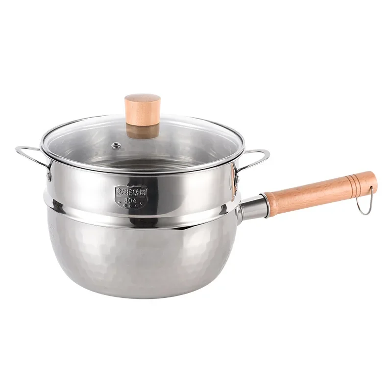 316 Stainless Steel Pot Household Small Milk Baby Food Pot Non-stick Spaghetti Borscht Induction Cooker