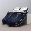 2025 New Design Sandals for Men Thick Bottom Fashion Slippers Mens Garden Shoes Solid Color Breathable Clogs Casual Beach Shoes 1